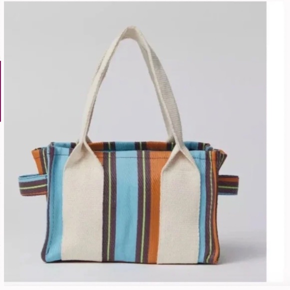 ⭐️ BDG Serena Mesh Striped Chic Hipster Hippie Artsy Modern Hip Mini Tote Bag - Picture 6 of 7